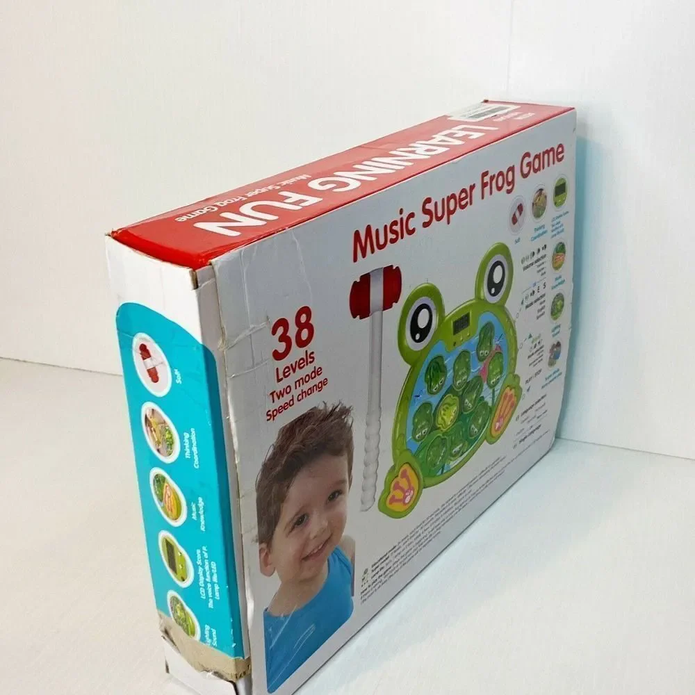 KKONES Music Super Frog Game Toddler Toys -5 Languages. OPEN BOX